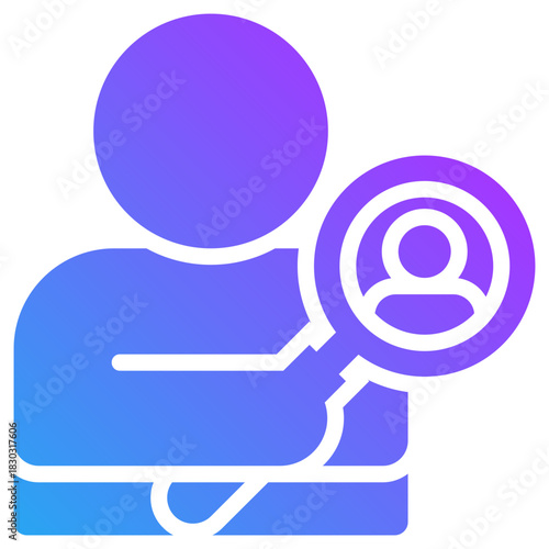 Recruitment icon for employment, business, website, application, printing, document, poster design, etc