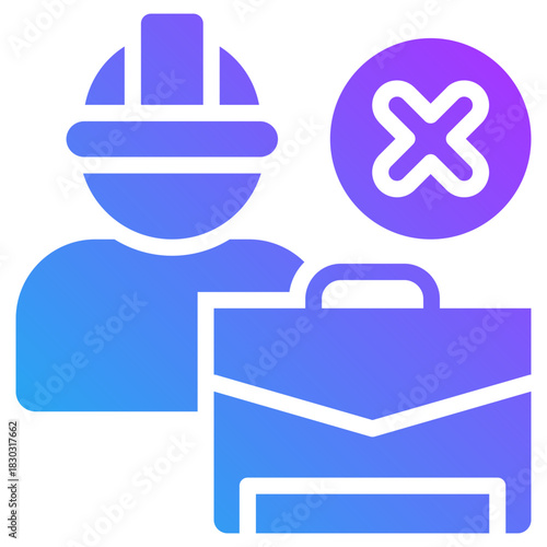 No job icon for employment, business, website, application, printing, document, poster design, etc