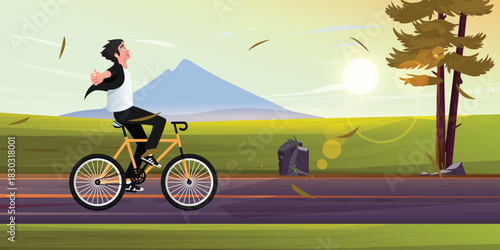 cyclist on the road