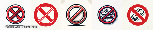 vector image of prohibition on white background