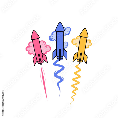 space rocket vector illustration