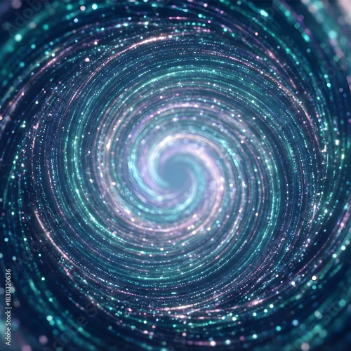 Galactic Swirl: An abstract illustration of a vibrant galaxy swirl, with stars and cosmic dust creating a mesmerizing display of color and form, evoking a sense of the vast cosmos.