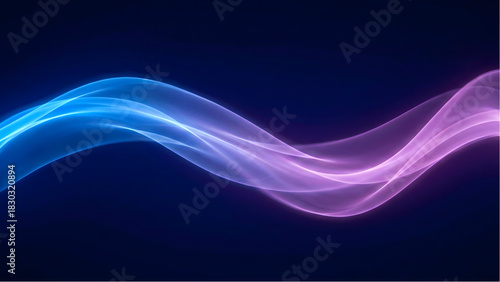 Abstract Light Stream: A mesmerizing display of flowing, ethereal light in shades of blue and purple dances across a dark backdrop, creating an immersive and captivating visual experience.