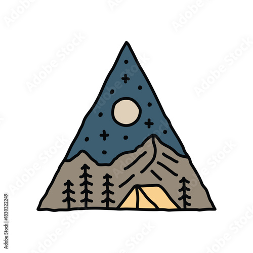 Camping graphic illustration vector art t-shirt design