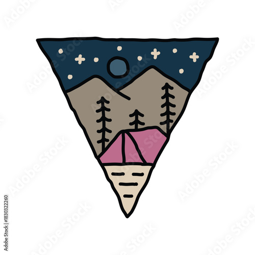 Camping graphic illustration vector art t-shirt design