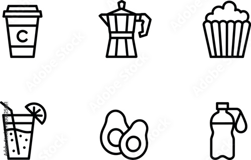 Food and drink isolated on