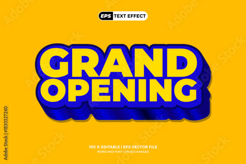 Text Effect Grand Opening Design Creative New