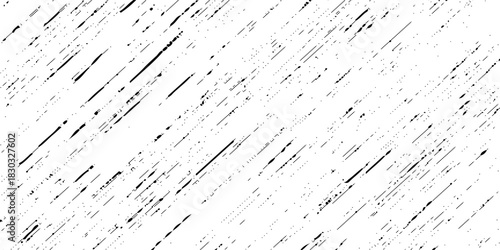Abstract texture grunge made of diagonal streaks and distressed lines, black ink on a white background. grunge scratch patterns, chaotic linear noise. dirty monochrome pattern of the old worn surface.