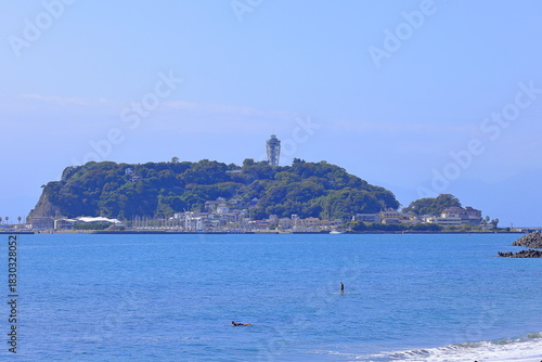 Enoshima Sea Candle, Enoshima is a small island off the Shonan coast in Kamakura, Kanagawa, Japan