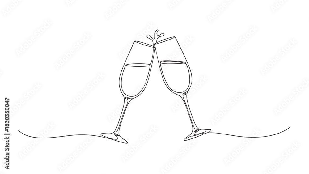 Obraz premium Simple black line on white background for design elements use