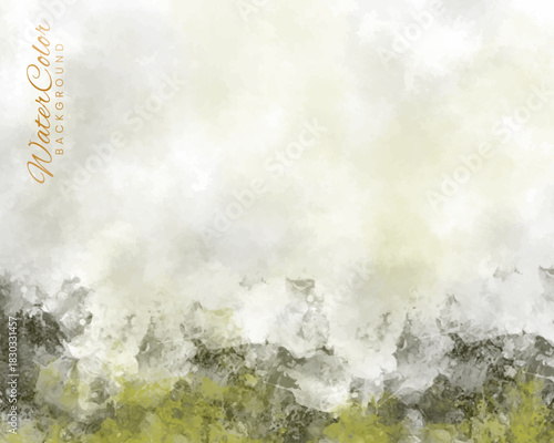 Abstract colorful watercolor for background. Digital art painting. Design for your date, postcard, banner, wedding invitation card.