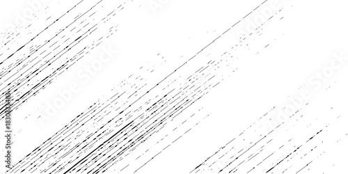 Abstract texture grunge made of diagonal streaks and distressed lines, black ink on a white background. grunge scratch patterns, chaotic linear noise. dirty monochrome pattern of the old worn surface.