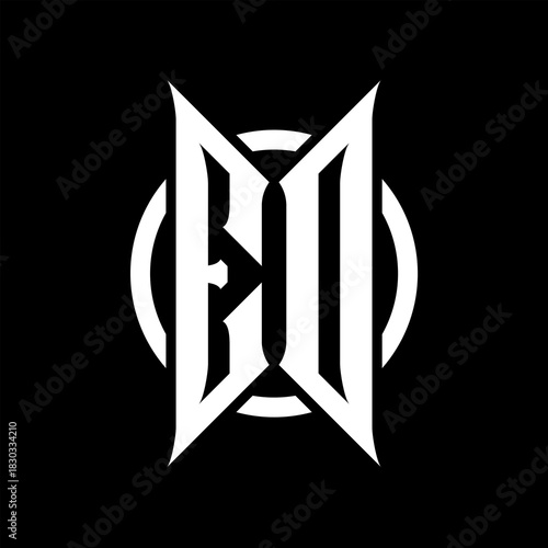 ED Monogram Logo on Black Background