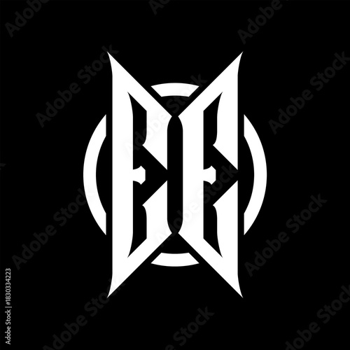 EE Monogram Logo on Black Background