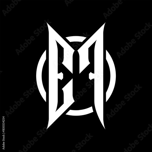 EF Monogram Logo on Black Background