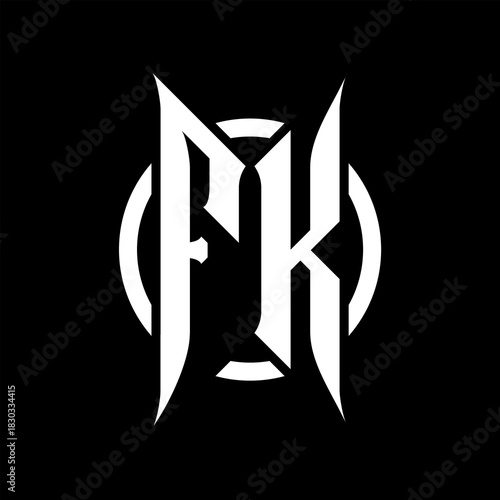 FK Monogram Logo on Black Background