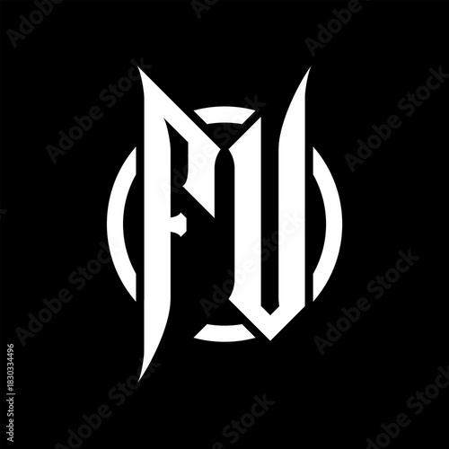 FV Monogram Logo on Black Background