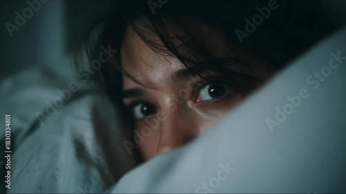 Restless Nights: Woman Struggling with Insomnia