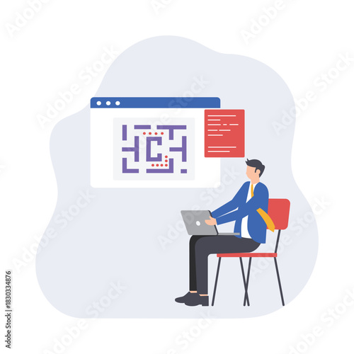 Game Development  Flat Vector Illustration EPS 10 File