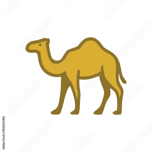 camel on white background