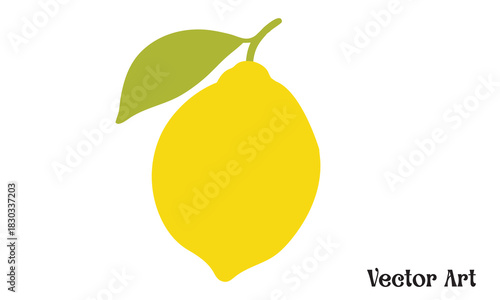 Lemon flat vector, Fresh lemon icon vector illustration