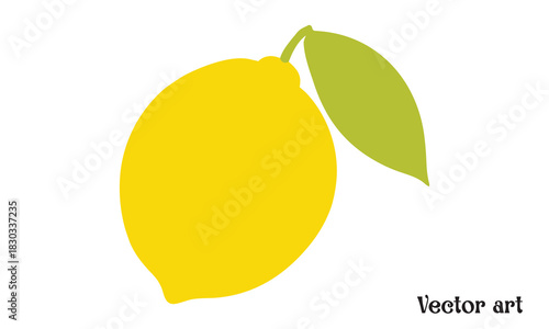 Lemon flat vector, Fresh lemon icon vector illustration