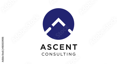 Ascent Consulting logo with a blue circle and mountain peak.