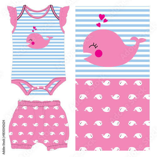 BODY SUIT WITH BLOOMER SHORT PRINT