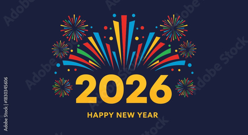 Ring in 2026 with this festive design! Perfect for invitations, social media, and promotional materials. Add a touch of cheer to your New Year's celebrations.
