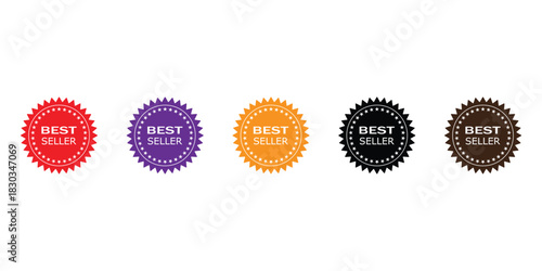 Set of Best Seller Stickers Badges
