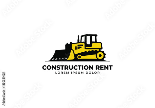 A dozer for construction Logo design for your company branding
