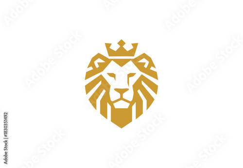 The lion with a crown Logo design for your company branding