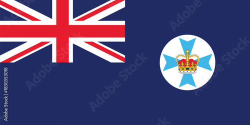 Official flag of Australian state Queensland