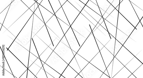 Abstract white background with random black lines, Abstract lines in black and white tone of many squares.