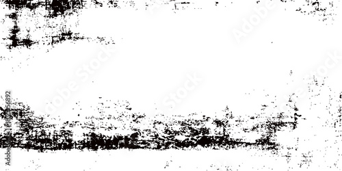 Black ink splatter and spray paint create an abstract vintage grunge border design for a textured vector illustration