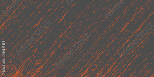 Spanduk horizontal lebar abstrak abu-abu gelap dengan kisi serat karbon segi enam dan garis-garis oranye bercahaya. Latar belakang vektor teknologi dengan garis neon oranye eps 10