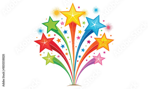 WebFireworks Vector Clipart Collection – Colorful Starburst and Celebration Designs