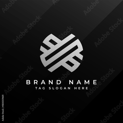 Abstract Monogram Logo Design Professional Branding
