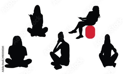 Women Sitting Silhouette Collection