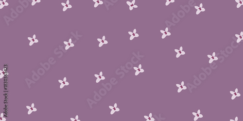 Soft Lilac Botanical Seamless Pattern for Surface Design. A gentle lilac floral seamless pattern featuring soft purple blooms. Ideal for textiles, packaging, wallpaper, and modern decorative projects.