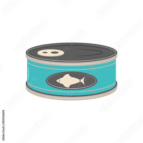 Colorful icon for fish canned food
