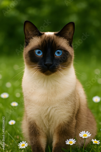 cat on the grass