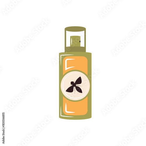 Colorful icon for mosquito repellent spray