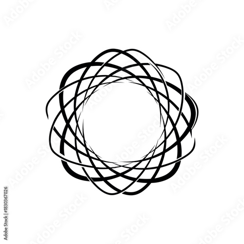 Abstract Orbital Rings Design Illustration.