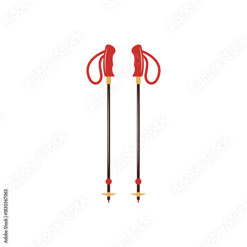 Colorful icon for trekking poles