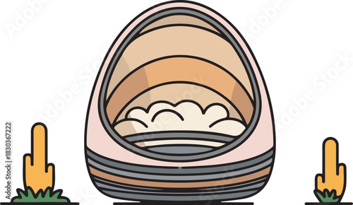 Cozy Cartoon Pet Bed Outdoor Garden