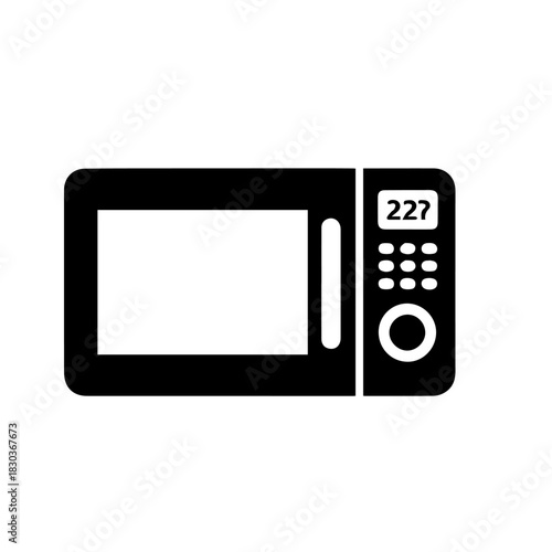 High-Tech Microwave Oven Vector Illustration