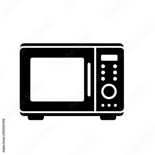 Modern Kitchen Microwave Oven Vector Illustration
