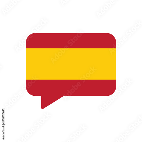 spain flag speech bubble icon