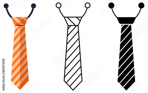 Formal man tie isolated vector illustration
